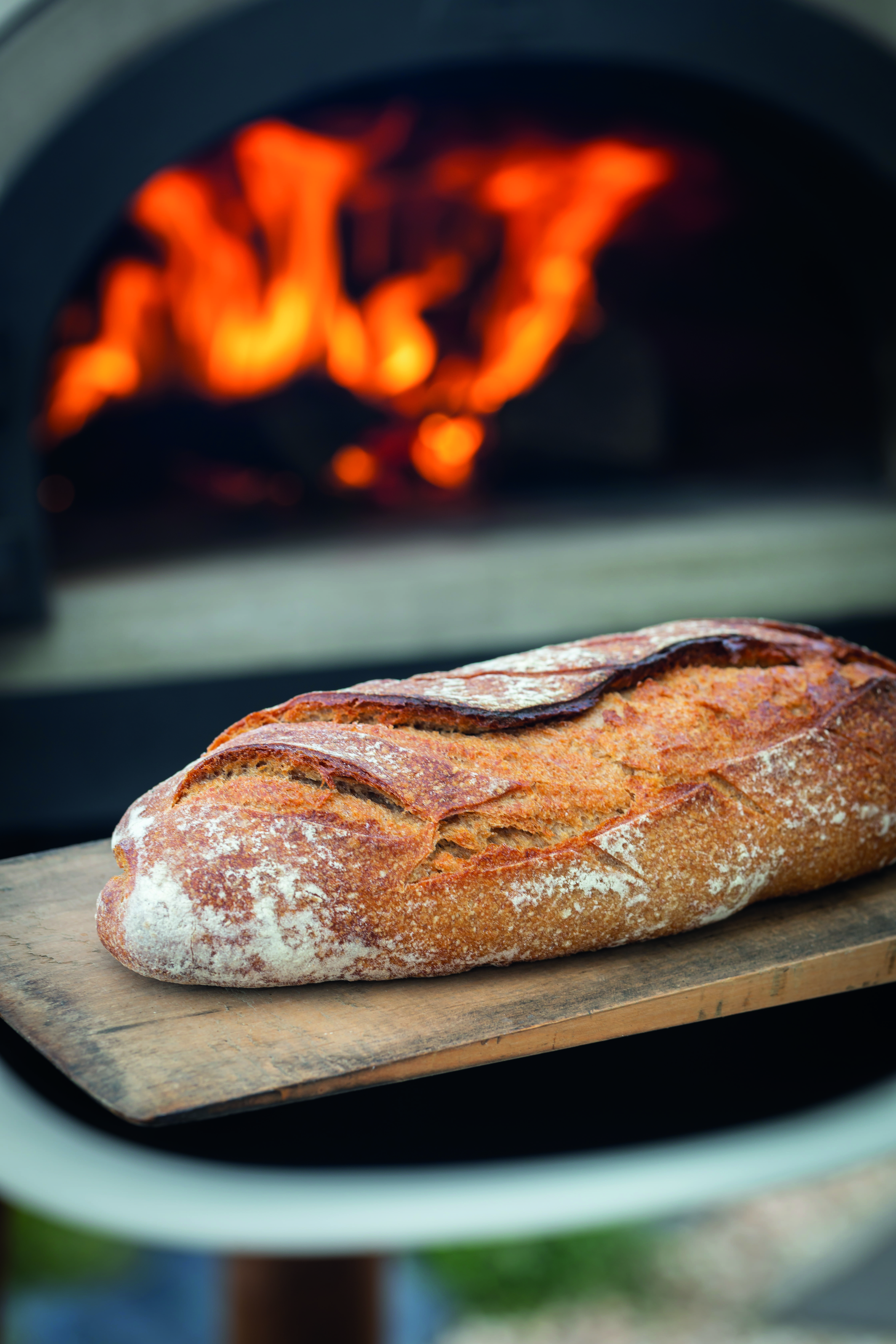Baking Bread in a Traditional Wood Fired Bread Oven