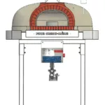 Römischer und kombinierter Holz und Gasofen