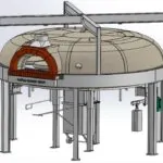 Four à pizza à bois avec sole rotative et plateaux tournants 2000R